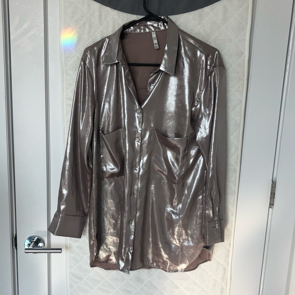 ZARA metallic colored shirt - Picture 6 of 8